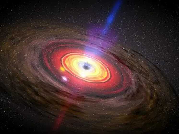 Изображения захватывающих моментов взаимодействия черной дыры и окружающей среды